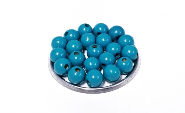 500 Holzperlen 10mm türkis